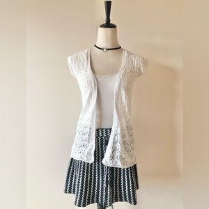 CATO Girl White Cardigan, size L